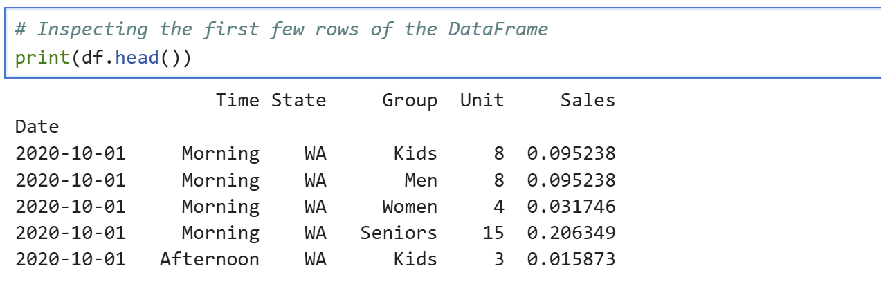 Preview Data