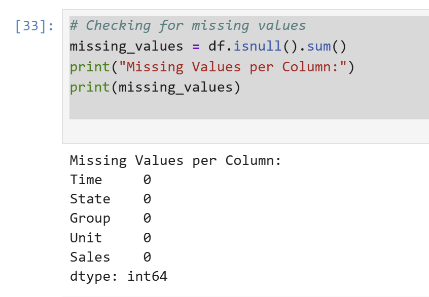 Nulls Check